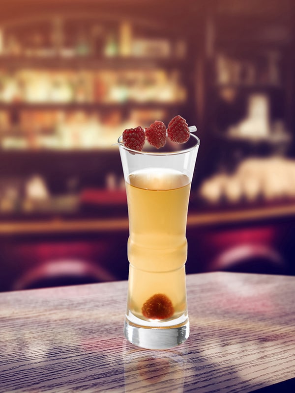 Cocktail edouard avec framboise