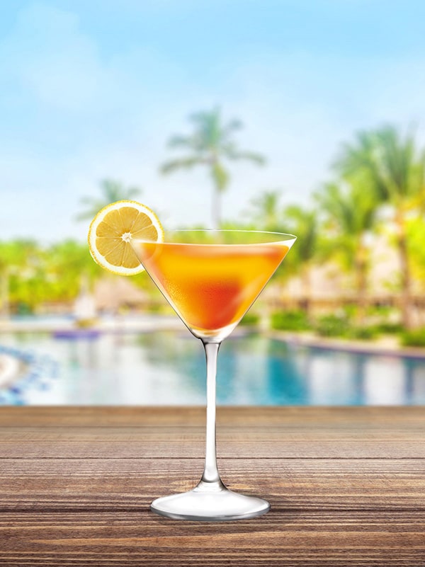 cocktail ginger passion bord de piscine