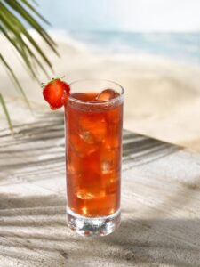 cocktail tapis rouge fraise en décoration