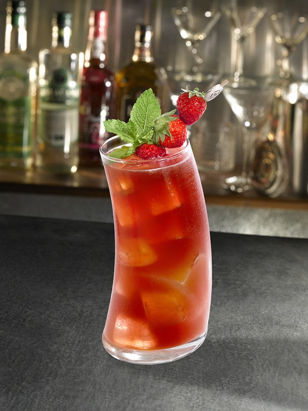 cocktail exotic summer avec menthe fraise et goyave