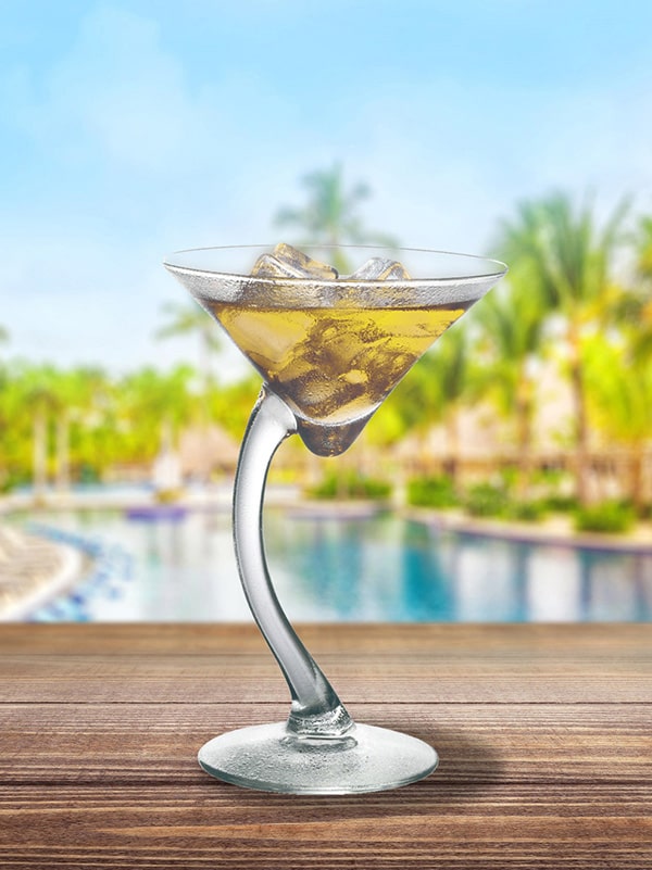 Cocktail daure pamp verre à pied