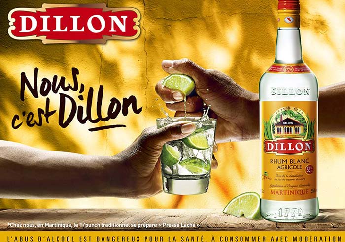 Affiche nous c'est Dillon bouteille cocktail