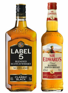 whisky label 5 et sir Edward's
