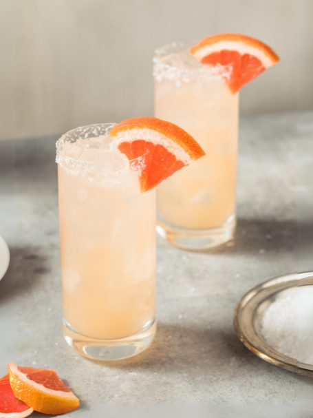 Cocktail Dauré Pamp' avec muscat de Rivesaltes et crème de pamplemousse