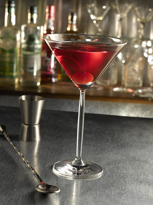 cocktail manhattan verre cerise