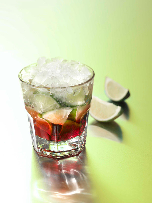 cocktail kurrant tina glace pilée citron verre