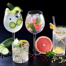 Recette nourriture mets-gin cocktails fruits