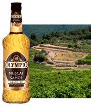 Olympio muscat bouteille champ paysage 