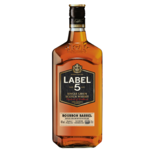 scotch whisky label 5 bourbon barrel
