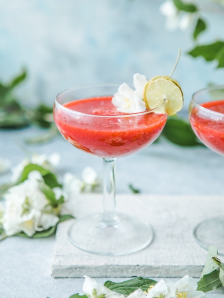 daiquiri au rhum blanc et à la framboise