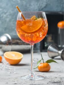 recette du spritz de Noël à la clémentine