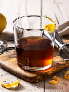 whisky de seigle, de sucre, de Peychaud's