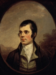 Portrait du poète écossais Robert Burns.