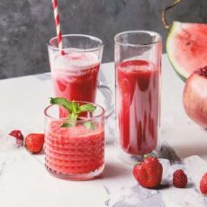Cocktails aux fruits rouges