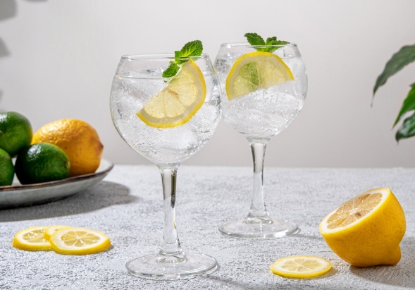 Deux cocktails Gin Tonic.