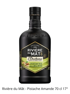 Bouteille de l'Onctueux Pistache Amande Rivière du Mât.