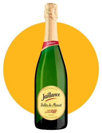 Bouteille de Jaillance Clairette de Die Bulles de Muscat sans alcool 