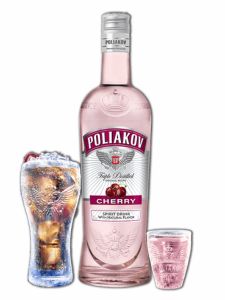Bouteille de Poliakov cherry : vodka aromatisée à la cerise
